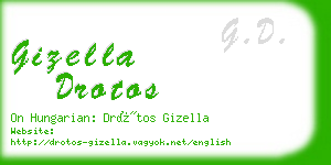 gizella drotos business card